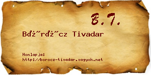 Böröcz Tivadar névjegykártya